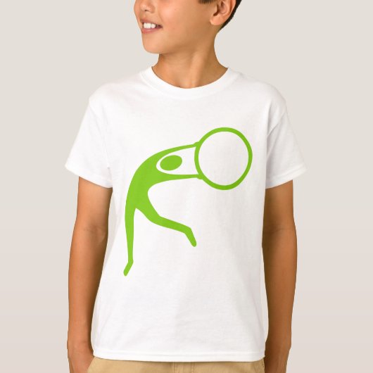 Rhythmic Gymnastic Figuur - Martian Green T-shirt (Voorkant)