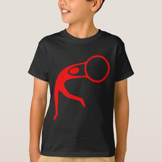 Rhythmic Gymnastic Figuur - Rood T-shirt (Voorkant)
