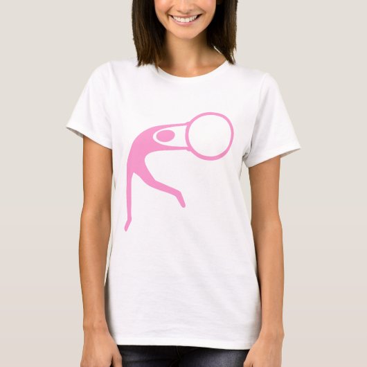 Rhythmic Gymnastic Figuur - Roze T-shirt (Voorkant)