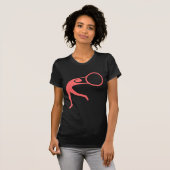 Rhythmic Gymnastic Figuur - Tropisch Roze T-shirt (Voorkant volledig)