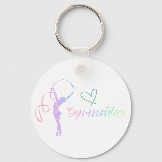Rhythmic Gymnastic Sport Two-Tone C Sleutelhanger (Voorkant)
