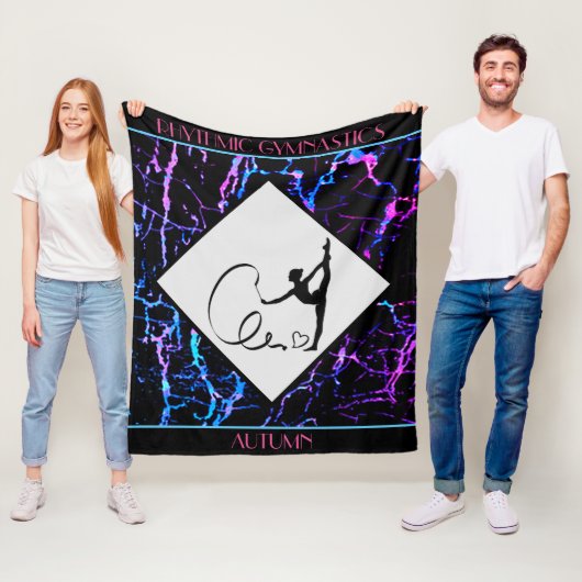 Rhythmic Gymnastics Abstract Fleece Blanket (In situ)