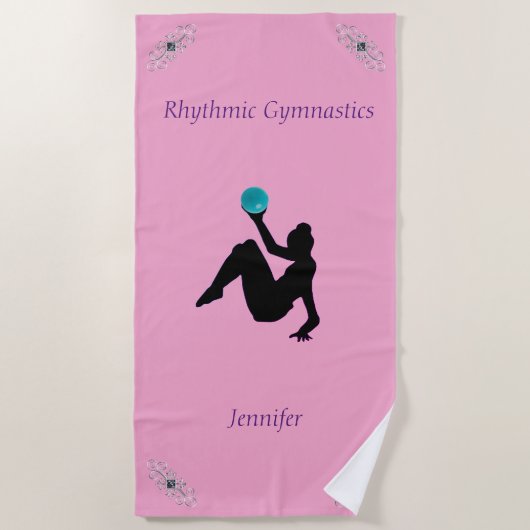 Rhythmic Gymnastics Ball Routine Glam Strandlaken (Voorkant)