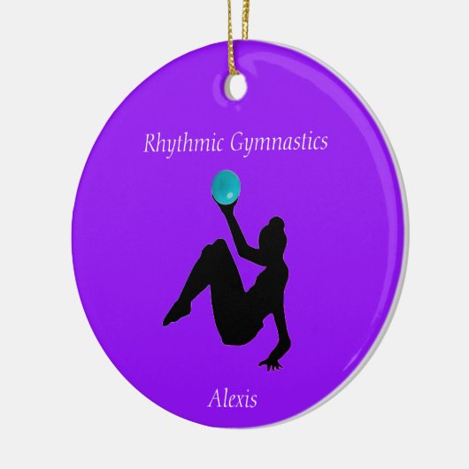 Rhythmic Gymnastics Ball Routine Keramisch Ornament (Links)