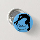 Rhythmic Gymnastics button pin "gymnast gifts" (Voorkant /achterkant)