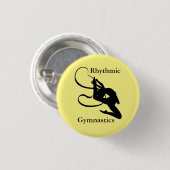 Rhythmic Gymnastics button pin "gymnast gifts" (Voorkant /achterkant)
