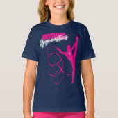 Rhythmic Gymnastics Hot Pink Ribbon T-shirt (Voorkant)