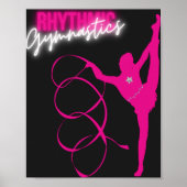 Rhythmic Gymnastics Hot Pink T-Shirt Poster (Voorkant)