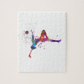 Rhythmic gymnastics in watercolor legpuzzel (Verticaal)