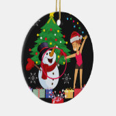 Rhythmic Gymnastics kerstfeestmaal Keramisch Ornament (Rechts)