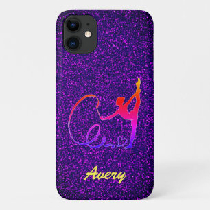 Rhythmic Gymnastics Paars Sparkle iPhone 11 Hoesje
