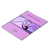 Rhythmic Gymnastics Paarse Ribbon Notitieboek (Linkerzijde)