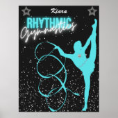 Rhythmic Gymnastics Ribbon and Stars Poster (Voorkant)