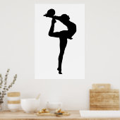Rhythmic Gymnastics Silhouette Poster (Keuken)