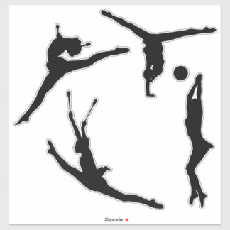 Rhythmic Gymnastics Silhouette Sticker