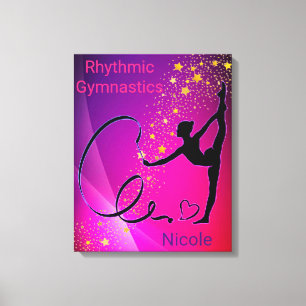 Rhythmic Gymnastics Stretched Canvas Print