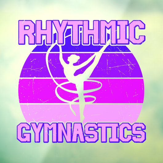 Rhythmic Gymnastiek, verergerd Raamsticker (Vel 3)