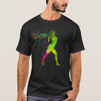 Rhythmic gymnastiek wedstrijd in waterverf 6 t-shirt