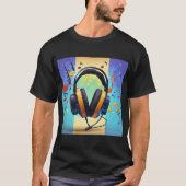 "Rhythmic Reverberations: DJ Edition" T-shirt (Voorkant)