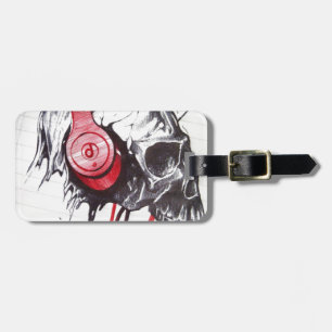 Rhythmic Skull™    Donkere kunst & door muziek geï Bagagelabel