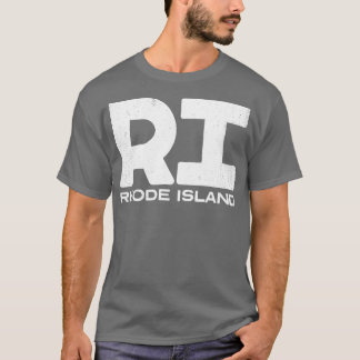 RI Rhode Island staat Typografie T-shirt