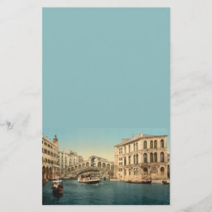 Rialto Bridge and Grand Canal, Venetië, Italië Briefpapier