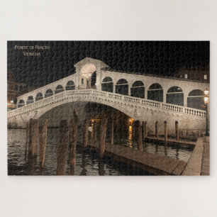 Rialto Bridge by night - Ponte di Rialto - Venetië Legpuzzel