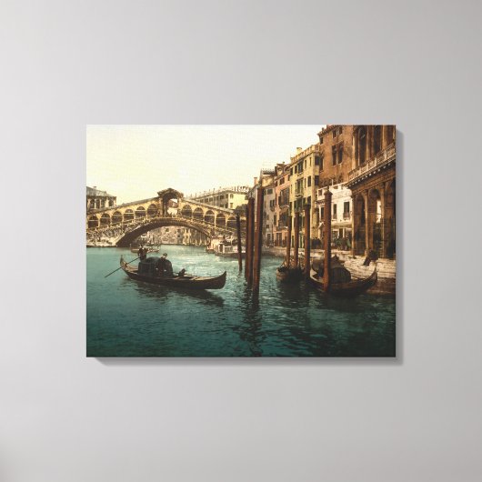 Rialto Bridge I, Venetië, Italië Canvas Afdruk (Voorkant)
