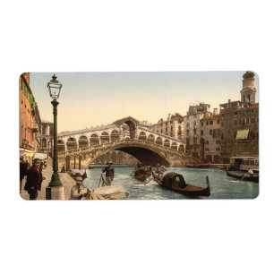 Rialto Bridge II, Venetië, Italië Etiket
