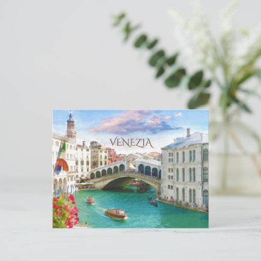 Rialto Bridge in Venice | Venezia, Italy Postcard Briefkaart (Staand voorkant)
