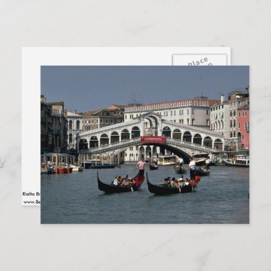 Rialto Bridge, Venetië Briefkaart (Voorkant / Achterkant)