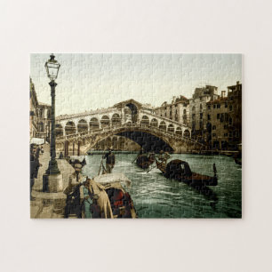 Rialto Bridge Venice Italië Grand Canal Gondolas Legpuzzel