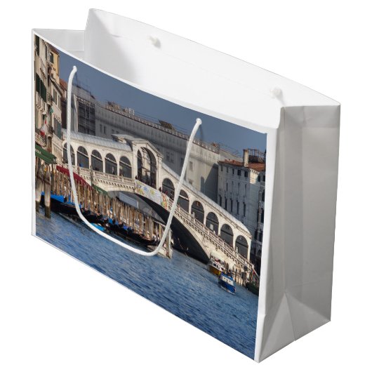 Rialto Bridge Venice Italië Groot Cadeauzakje (Voorkant Gekanteld)