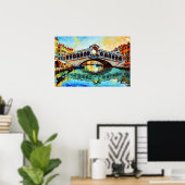 Rialto Bridge Watercolor Poster (Thuiskantoor)