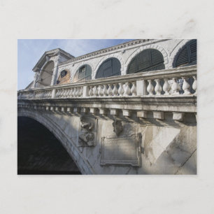 Rialto-brug over het Grote Kanaal van Venetië Ital Briefkaart