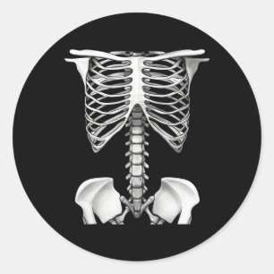 Rib Cage Halloween kostuum cadeaus voor mannen Vro Ronde Sticker