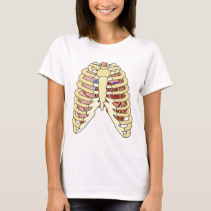 Rib Cage Lungs en hart T-shirt
