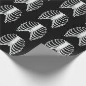 Rib Cage Skelet Botten Halloween Patroon Cadeaupapier (Hoek)