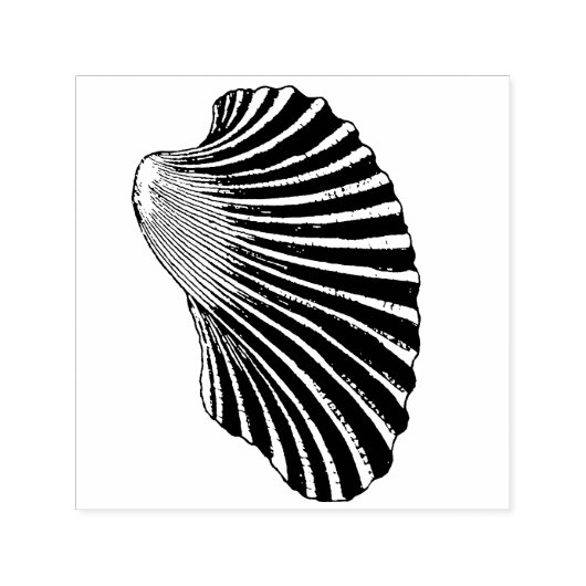 Ribbed Clam Shell Zelfinktende Stempel (Design)