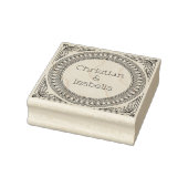 Ribbed Frame Couple Wooden Art Stamp Rubberstempel (Stempel)