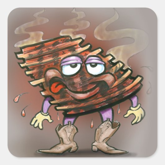 Ribben Vierkante Sticker (Voorkant)