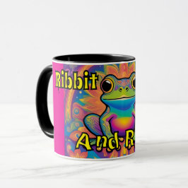 Ribbit en Radiate Frog - Boho Psychedelic Vibes Mok