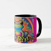 Ribbit en Radiate Frog - Boho Psychedelic Vibes Mok (Voorkant rechts)