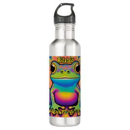Ribbit en Radiate Frog - Boho Psychedelic Vibes Waterfles