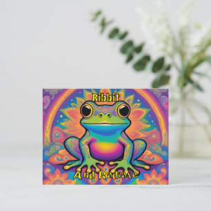 Ribbit en stralen funky groovy vibes uit briefkaart