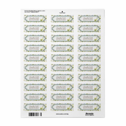 Ribbit Frog en Dragonfly Etiket (Full Sheet)