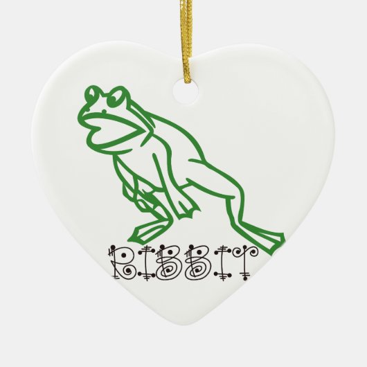 Ribbit Frog Keramisch Ornament (Voorkant)