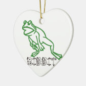 Ribbit Frog Keramisch Ornament (Links)