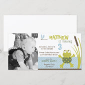 Ribbit Natation Frog Anniversaire Invitation PC (Devant / Derrière)