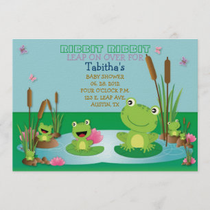 RIBBIT RIBBIT-uitnodiging Kaart